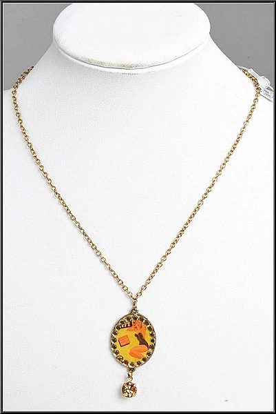 DE COLECCIÓN NUEVO - COLLAR DE ORO PEREGRINO CRISTALES DE SWAROVSKI Y ESMALTE COLECCIÓN VEGAS Foto 1 de 1