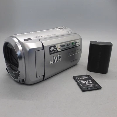 JVC Everio GZ-MS210SEK Handheld High Definition HDD Camcorder Silver Tested - Image 1 of 4