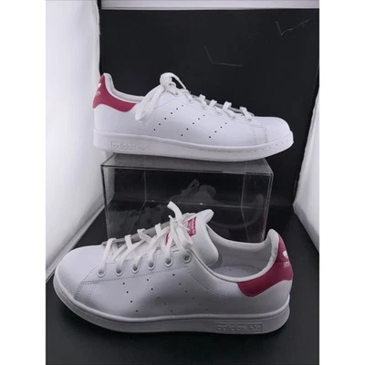 Adidas Stan Smith Lifestyle Sneakers Women’s Size 7 White Pink Casual Shoes - Image 1 of 4