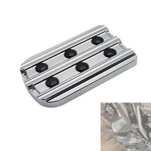 Aluminum Chrome Brake Pedal Cover For Harley Dyna Softail Touring 1986-Up - Foto 1 di 11