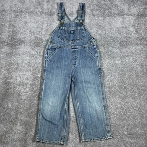 Oshkosh B’Gosh Bib Overalls Kids Size 4 Blue Denim Carpenter - Picture 1 of 9