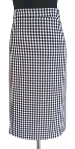 Sweetsalt Modest Clothing Sz L Skirt Black White Gingham Pencil A Line 10 12 - Picture 1 of 4