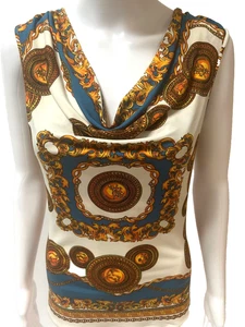 Eva Varro neu mit Etikett mehrfarbiges ärmelloses Top Größe Small/Petite NEU - Bild 1 von 9