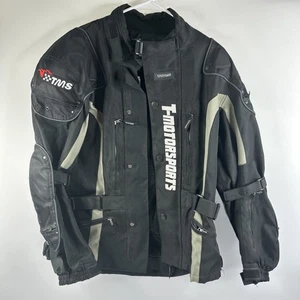 TMS Motocross Jacket Mens Size Large Black Gray Motorsports Armored  - Picture 1 of 12