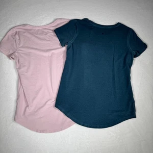 Lululemon 2er Set Love Crew Kurzarm T-Shirts Rosa Blau Größe 4* - Bild 1 von 14