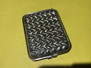 1940's MEXICO Woven pattern repousse Sterling Silver 925 Cigarette Case 114.9 - Picture 1 of 10