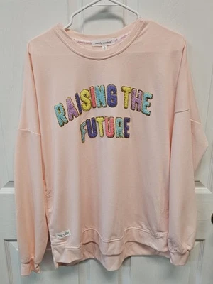 Camisa de manga larga Simply Southern Raising The Future cuello redondo para mujer talla L Foto 1 de 4