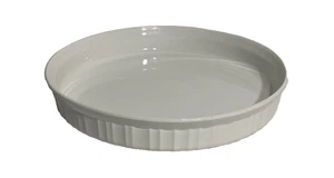 Vintage Corning Ware FRENCH WHITE F-3-B Round Quiche Pie Tart Baking Dish 10.5"  - Picture 1 of 3