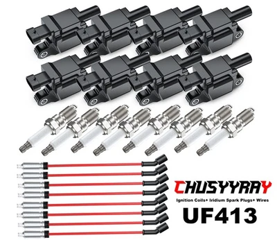 8 bobinas de encendido + bujía de iridio + cable para Chevrolet Silverado 2500HD 2008-2016 Foto 1 de 4