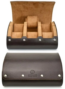 6 Watch Travel Cases for Men - Watch Roll 6 Slots Travel Organizer - Espresso... - Picture 1 of 8