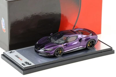1:43 BBR FERRARI 296 GTB VIOLA DINO Lucido/ Striscia Nera - Limitato 20 Pz. - Immagine 1 di 3