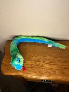Fiesta Rainbow Crushed Tie-Dye Snake Stuffed Animal plush - Picture 1 of 3