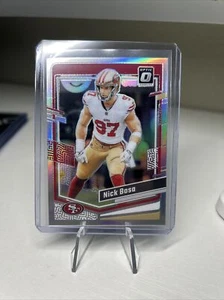 2023 Donruss Optic Football NICK BOSA #173 Argento Holo Prizm San Francisco 49ers - Foto 1 di 2