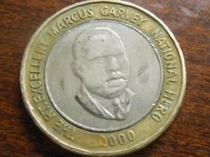 2000 Jamaica Twenty Dollars "Elizabeth ll" Bi-Metallic Coin - Picture 1 of 6