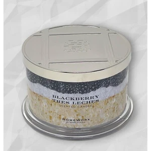 HomeWorx Slatkin BLACKBERRY TRES LECHES 4 wicks 18 oz candle cake cream vanilla - Picture 1 of 4