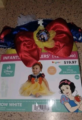 NEW Snow White Halloween Costume - Infant 12-18 Months Disney Baby Princess  - Image 1 of 4