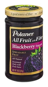 Polaner All Fruit with Fiber Blackberry Seedless Spreadable Fruit, 10 Ounce - Picture 1 of 6