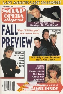 Soap Opera Digest Sept 5, 1989 BETH EHLERS-TRENT BUSHEY-MICHELE LEE-GENERATIONS - Imagen 1 de 1
