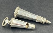 Sterling silver military officers whistle Birmingham 1860