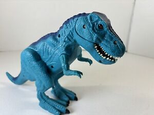 Dragon-i Toys Blue T-Rex With Light Up Eyes Sounds & Chomping Action