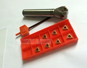 1 x 45° Wendeplatten-Fasfräser (11-24mm) +  Wendeplatten TCMT110208...NEU!! - Picture 1 of 2