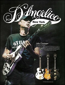 Impresión publicitaria de guitarra Umphrey's McGee Jake Cinninger 2015 D'Angelico EX-SS - Imagen 1 de 3