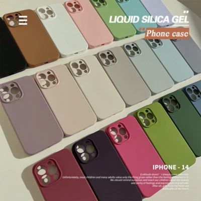 Liquid Silicone Phone Case for iPhone 17 16 15 14 13 12 11Pro ProMax Shockproof - Image 1 of 4
