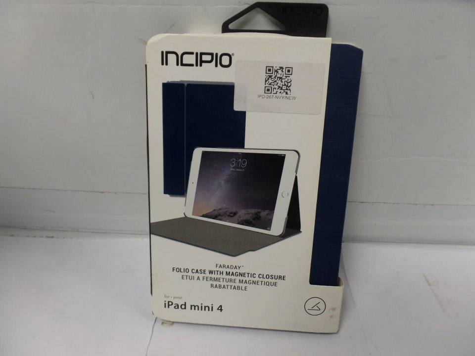 Incipio Faraday Leather Folio Impact Absorbing Hard Shell Case for iPad Mini 4 - Image 1 of 4