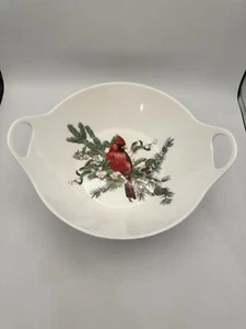 Williams Sonoma Cardinal Christmas Large Salad Serving Dish - Picture 1 of 14