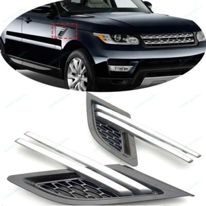 Front Fender Cover Grille t Fit For Range Rover Sport 2014-2017,R&L,Silver Trim - Imagen 1 de 9