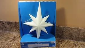 Walmart Holiday Time LED Star Tree Topper Warm White Lights 11"tall 8"w Indoor - Picture 1 of 11