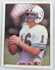 NFL 1981 Topps Football Sticker #025-David Woodley, Miami Dolphins (LSU)