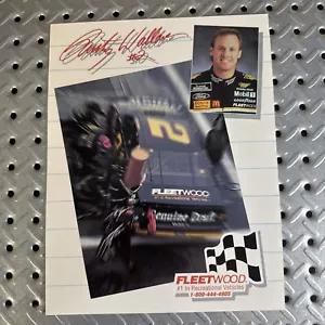 1996 Fleetwood RV Rusty Wallace Driver Card Brochure w/ Contest 8.5” x 11” - Picture 1 of 2