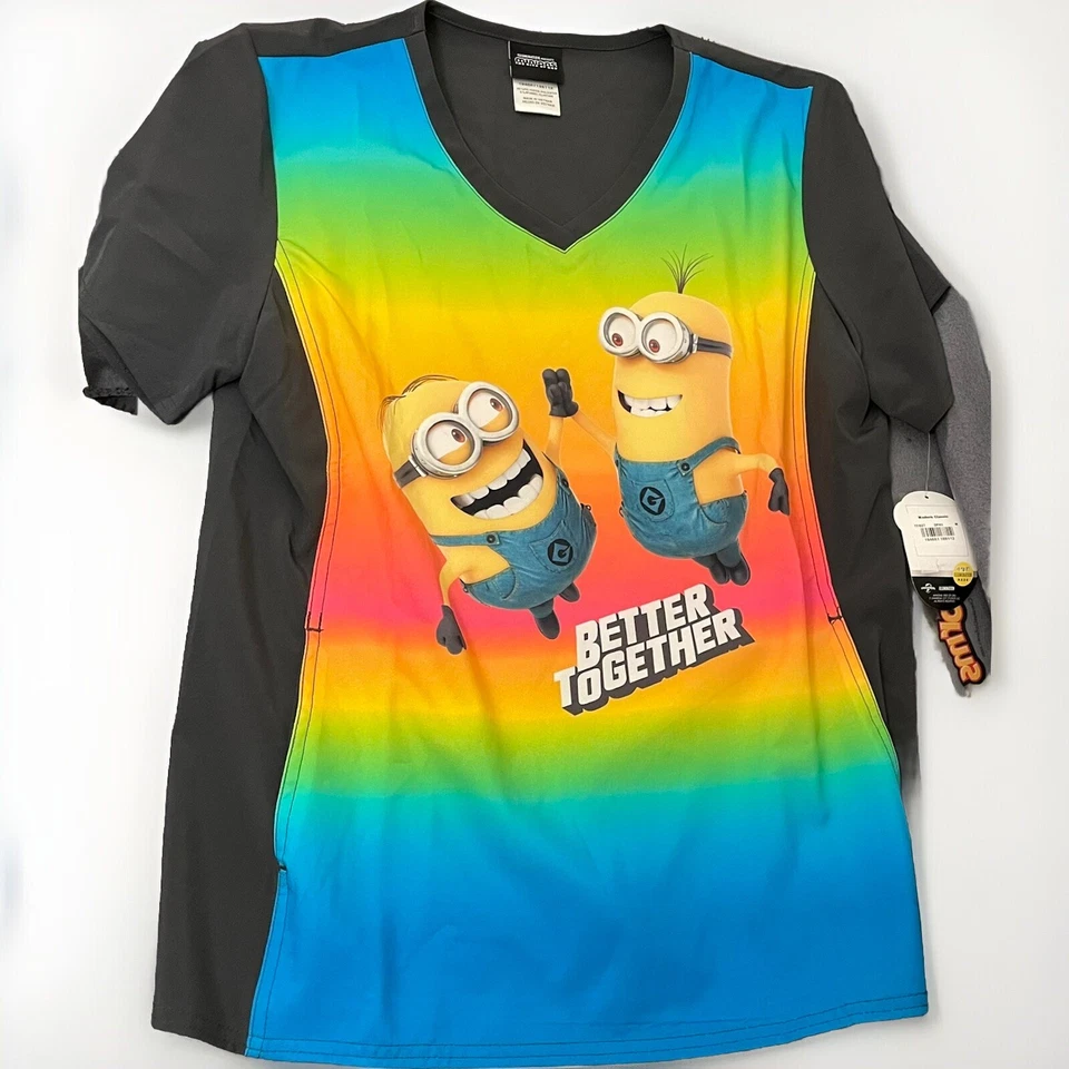 New With Tags Tooniforms Scrubs Shirt  Medium Minions Despicable Me - Image 1 of 4