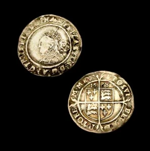 W795: 1568 Seis peniques de plata martillada Isabel 1st: im Coronet, Spink 2562 - Imagen 1 de 1