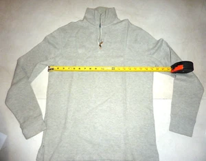 Herren Polo Ralph Lauren Langarm Pullover Jacke Half Zip Sweater Größe S GRAU - Bild 1 von 5