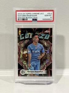 Giacomo Raspadori 2023-24 Topps Chrome GOLAZO Black Lava Refractor SSP PSA 9 MNT - Picture 1 of 3