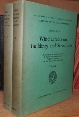 Wind Effects Buildings Structures, Volume 1-2,  Scientific Industrial 1963 - Image 1 of 4