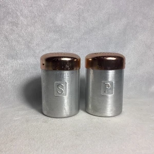 Vintage Kupferplatte Aluminium Salz & Pfefferstreuer  - Bild 1 von 19