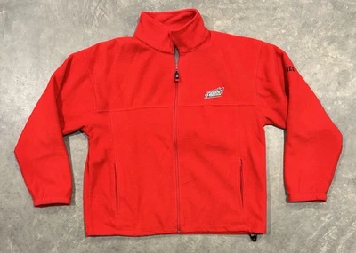 Vintage 90s Iowa State Cyclones Mens XL Fleece Full Zip Jacket Red Pro Player - Image 1 of 4
