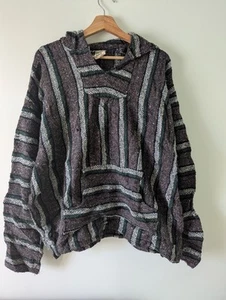 Vintage Hippie Baja Hoody Size XXL Festival Surfer Beach Party Mens Pre Loved - Picture 1 of 2
