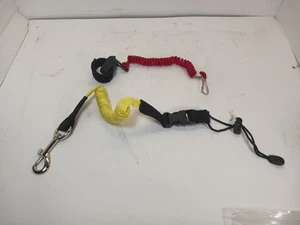 Dehnbare Kajak Paddel Leine, Coiled Rod Leash Tool Lanyard für Kajak 2 Stück - Bild 1 von 7