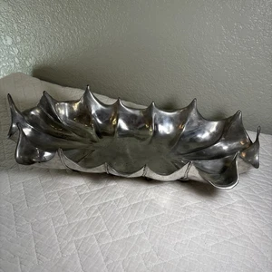 Centro de mesa de peltre Castor Cooper MCM bandeja plato de pan plato modernista brutalista - Imagen 1 de 14