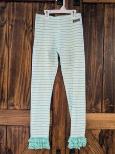 Matilda Jane sz 12 Skipping Along leggings mint green ruffle EUC - Picture 1 of 5