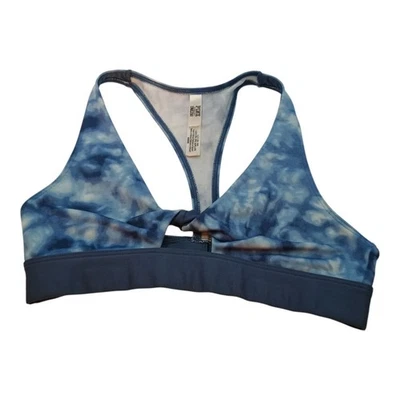 Victoria's Secret Pink Women's Ultimate Racerback Blue Tye Dyed Gym Bra Size SM - Image 1 of 4