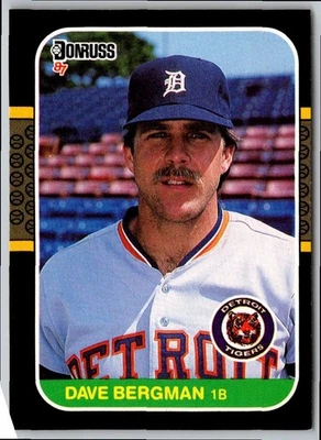 1986 Donruss Dave Bergman #471 Detroit Tigers Baseball Card - Image 1 of 2