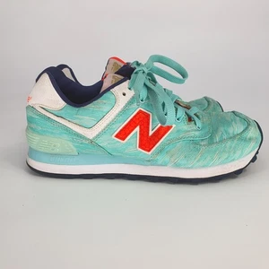 Mujer New Balance NB 574 Verano Olas Turquesa Tenis Talla 7 Entrenamiento Atlético - Imagen 1 de 10