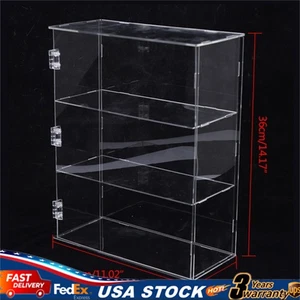 3-Tier Clear Acrylic Display Box Bakery Pastry Display Case Donut Display Shelf - Picture 1 of 10