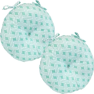 Sunnydaze Polyester Outdoor Bistro Seat Cushions - Set of 2-15-Inch - Picture 1 of 6