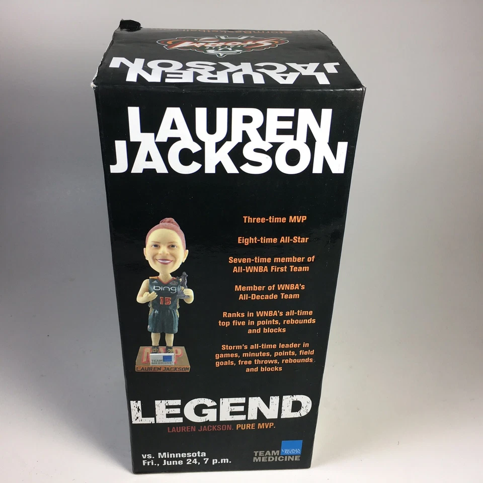 Lauren Jackson #15 Seattle Storm Legend Jugador Más Valioso BobbleHead Nuevo WNBA 24 de junio de 2011 Foto 1 de 4